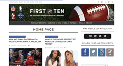Desktop Screenshot of firstandtensports.com