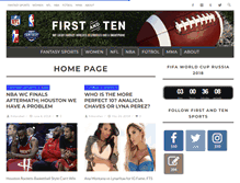 Tablet Screenshot of firstandtensports.com